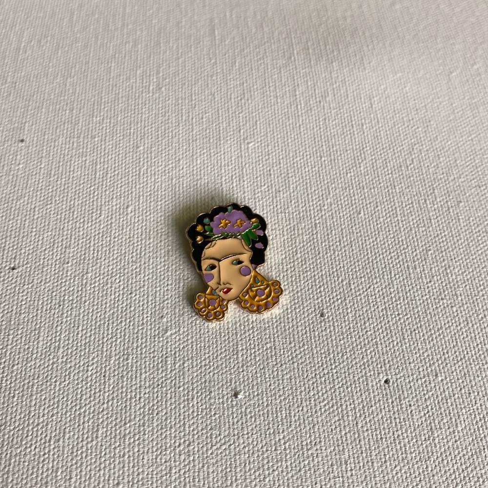 1 New Frida Khalo Enamel Pin